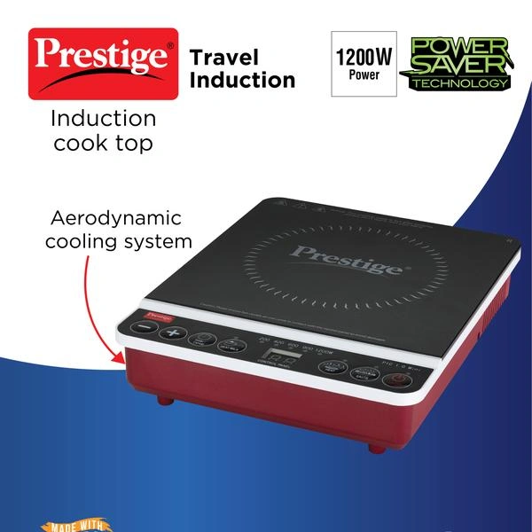 Travel Induction Cooktop, 1200 Watts, Multi-color-41969