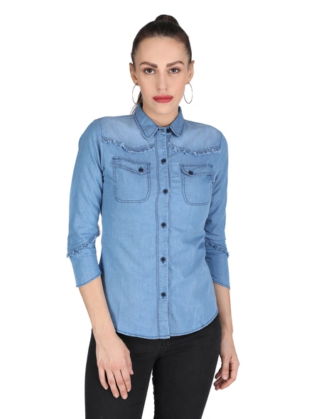Light Blue Denim Shirt-XL-1