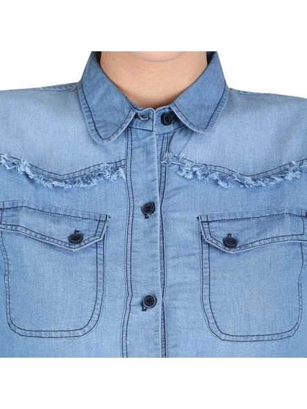 Light Blue Denim Shirt-XL-5
