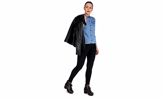 Blue Button-down Denim Shirt