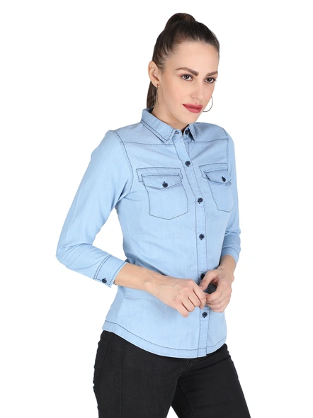 Blue Denim Shirt-XL-3