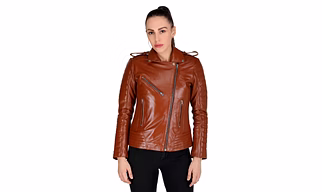 Biker Brown Leather Jacket