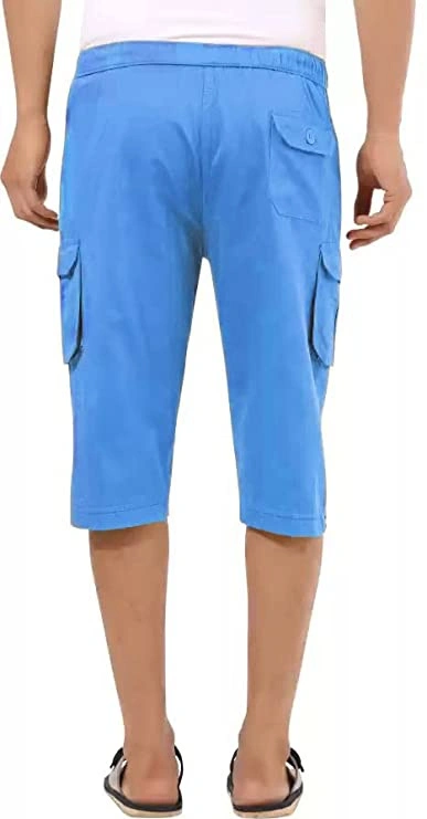 MENS HALF SHORTS BLUE-34-Blue-1