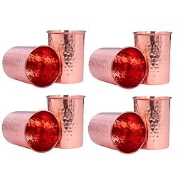 BulkySanta Pure Copper Glasses | Hammered Design (300 ML) (8)