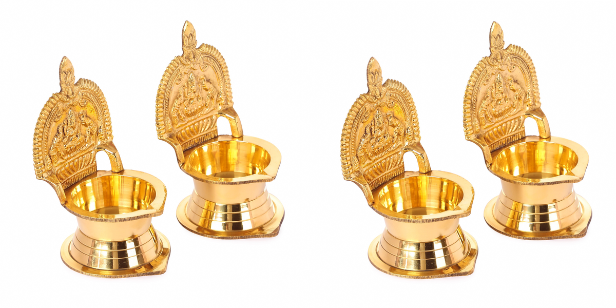 Pure Brass Kamakshi Deepa Big Size | Kamatchi vilakku | Kamakshi Devi Oil Lamp (12 cm Long) (4)-3