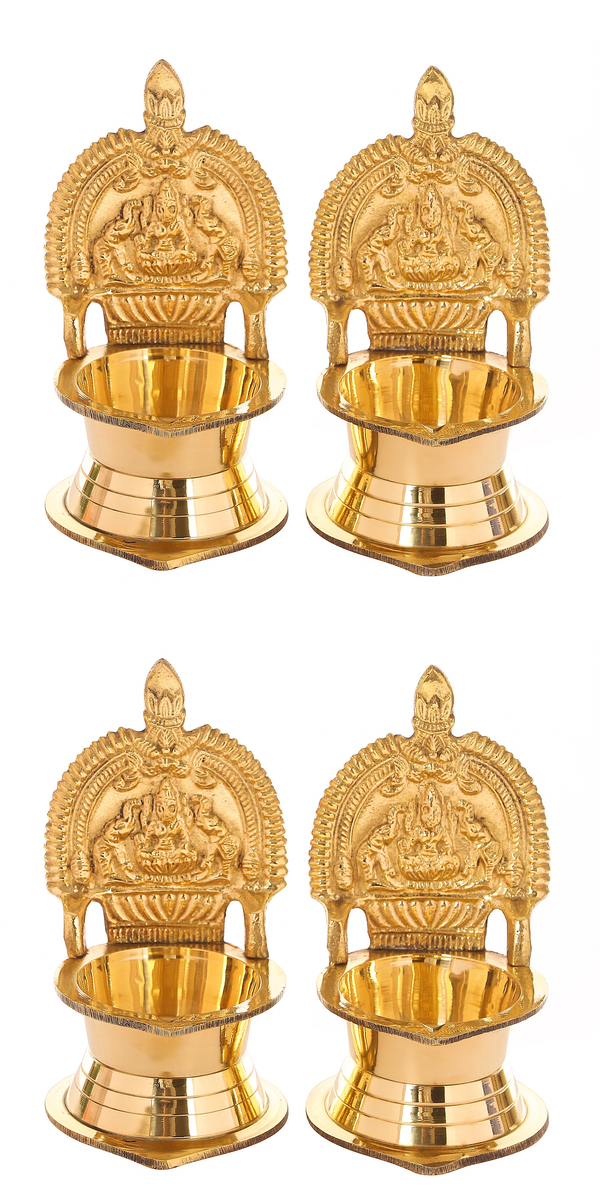 Pure Brass Kamakshi Deepa Big Size | Kamatchi vilakku | Kamakshi Devi Oil Lamp (12 cm Long) (4)-4