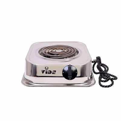 vids 1250 watt coil electric stove (stainless steel) | g coil hot plate | electric cooking heater (1 burner)