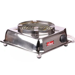 VIDS 2050 watt Powerful Electric Coil Stove Heavy Duty | G Coil Hot plate Commercial Electric Stove, Extra Large (Stainless Steel)