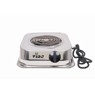 VIDS 1250 Watt Coil Electric Stove (SS) | G Coil Hot plate 1250 watt | Electric Cooking Heater (Stainless Steel body)
