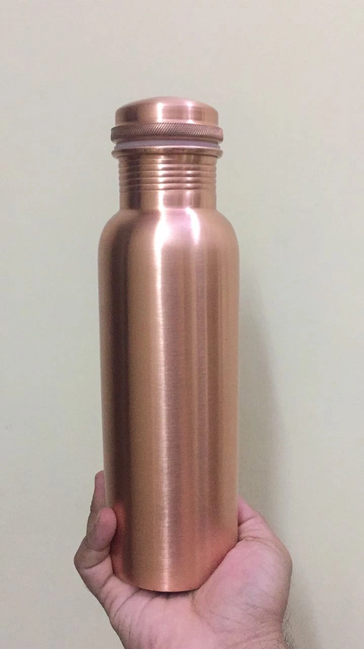 Pure Copper Water Bottle, Matte Finish 800 ML (Weight - 300 grams) (Pack of 1)-6