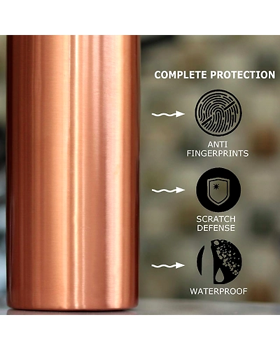 Pure Copper Water Bottle, Matte Finish 800 ML (Weight - 300 grams) (Pack of 1)-8