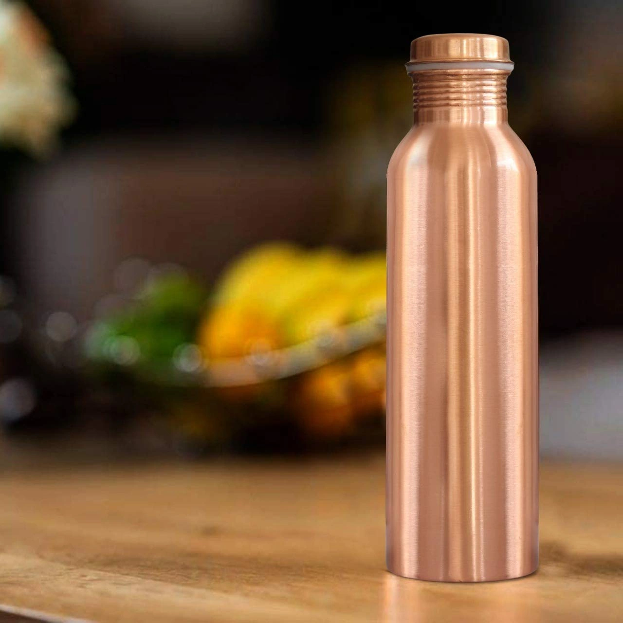 Pure Copper Water Bottle, Matte Finish 800 ML (Weight - 300 grams) (Pack of 1)-5