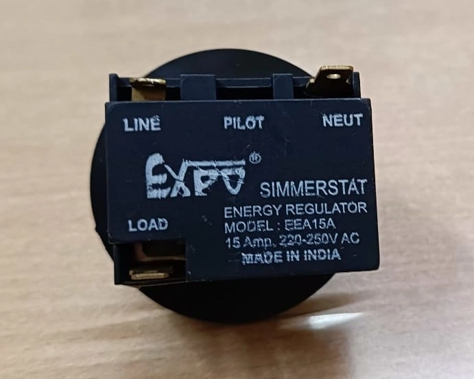 EXPO Simmerstat energy regulator (0-100 degree) | Infinite Switch Expo (15 Amp, 220-250V AC)-220-250V AC-15AMP-6