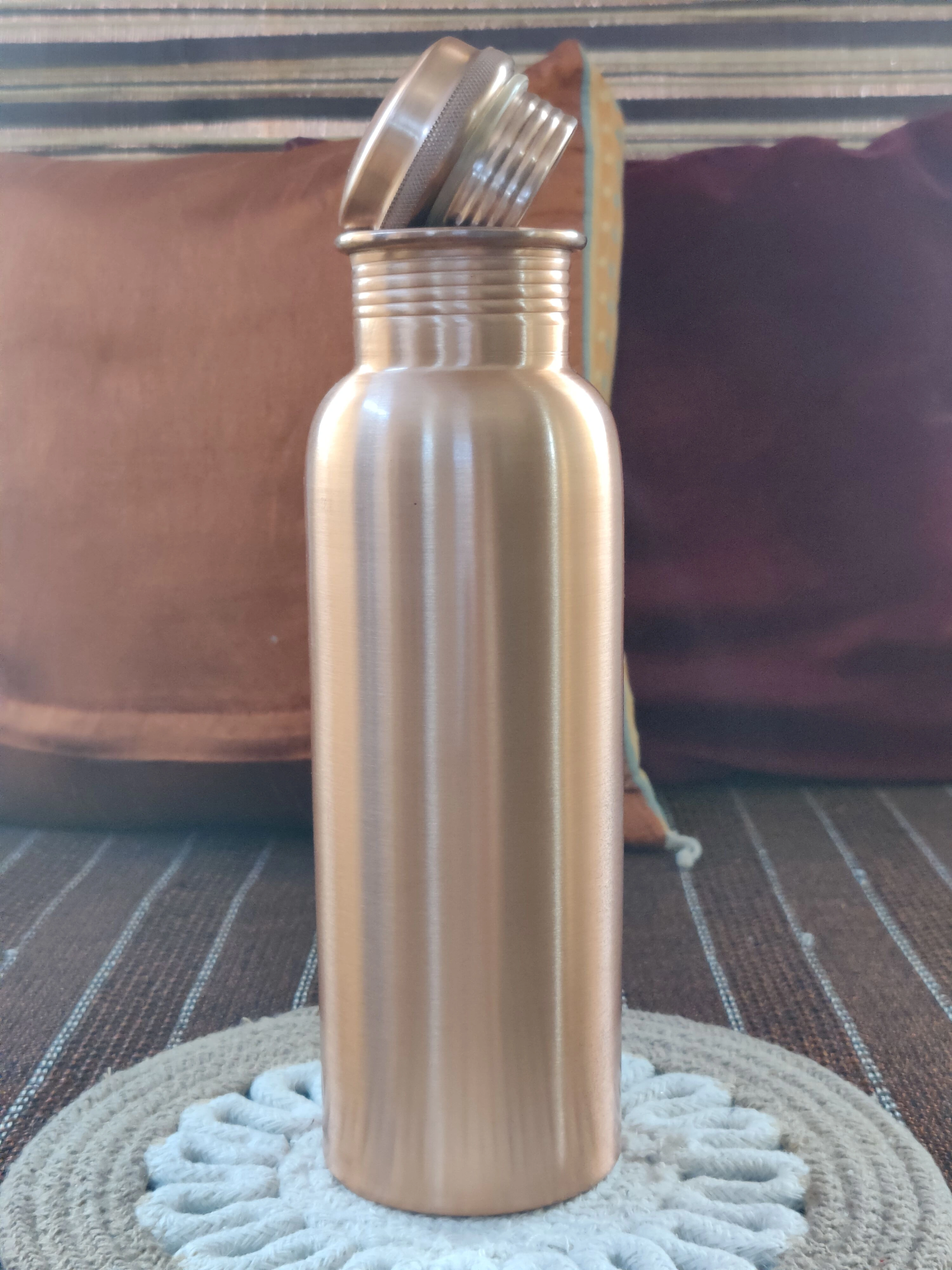 Pure Copper Water Bottle - Stylish 750ml Hydration Solution-2