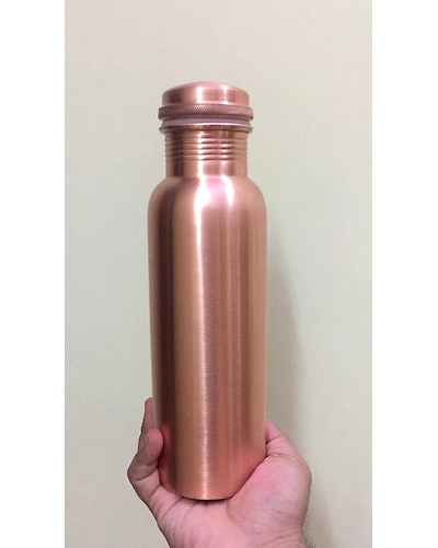 Pure Copper Water Bottle, Matte Finish 800 ML (Weight - 300 grams) (Pack of 1)-BSCOPPERBOTTLE1PC