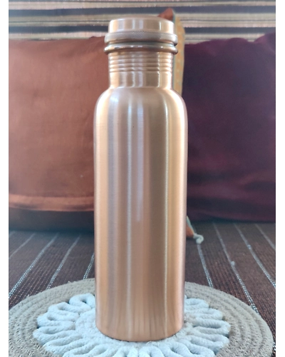 Pure Copper Water Bottle, Matte Finish 800 ML (Weight - 300 grams) (Pack of 1)-3