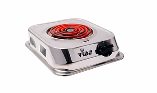 Vids 1250 Watt Coil Electric Stove (Stainless Steel) | G coil hot plate | Electric cooking heater (1 Burner)