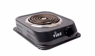 VIDS 2000 Watt Coil Electric Stove (Square Body) / Open Coil Stove/G Coil Hot plate/Electric Cooking Heater/Induction Cooktop (Mild Steel body) (1 Burner) Dark Grey