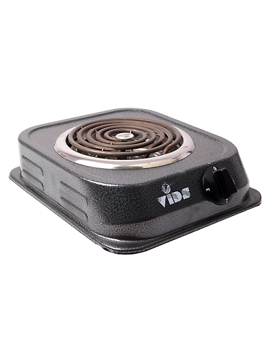VIDS 2000 Watt Coil Electric Stove (Square Body) / Open Coil Stove/G Coil Hot plate/Electric Cooking Heater/Induction Cooktop (Mild Steel body) (1 Burner) Dark Grey-VIDS2000WJHONSON