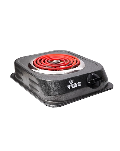 VIDS 2000 Watt Coil Electric Stove (Square Body) / Open Coil Stove/G Coil Hot plate/Electric Cooking Heater/Induction Cooktop (Mild Steel body) (1 Burner) Dark Grey-Mild Steel-2000-1