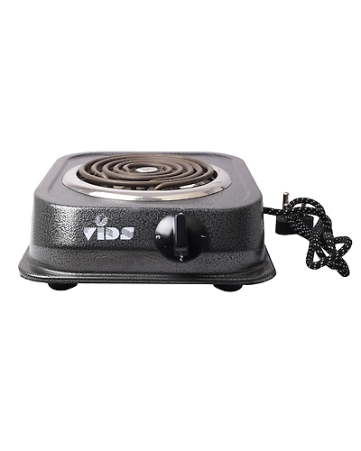 VIDS 2000 Watt Coil Electric Stove (Square Body) / Open Coil Stove/G Coil Hot plate/Electric Cooking Heater/Induction Cooktop (Mild Steel body) (1 Burner) Dark Grey-Mild Steel-2000-3