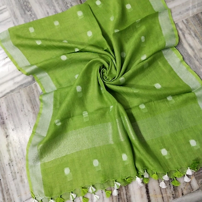 Pure Linen Hand Voven Dupatta-LLD306