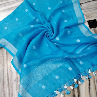 Pure Linen Hand Voven Dupatta-LLD311