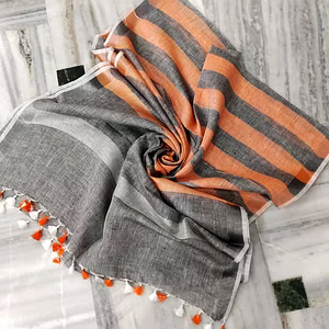 Pure Linen Hand Voven Dupatta
