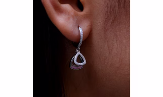 Trinity Gleam silver Earrings B324