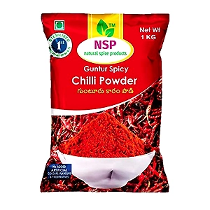 NSP Guntur Spicy Chilli Powder, 100% Pure, 100% Natural, 1kg