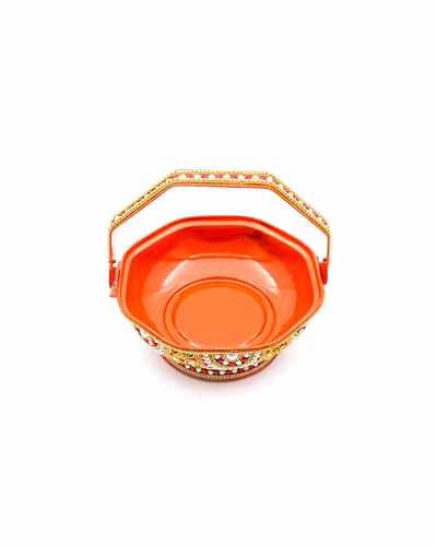 Sri Rudra Decorative Steel Pooja Basket-1