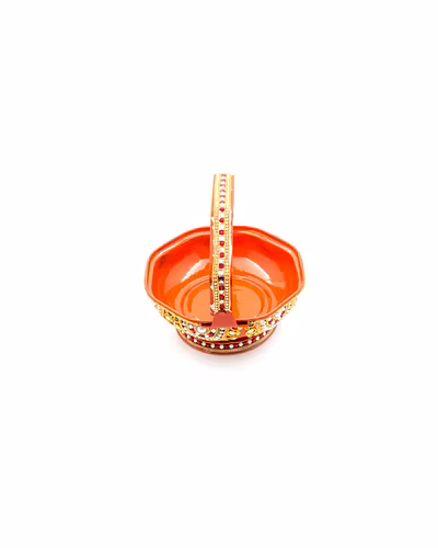 Sri Rudra Decorative Steel Pooja Basket-8906101492220