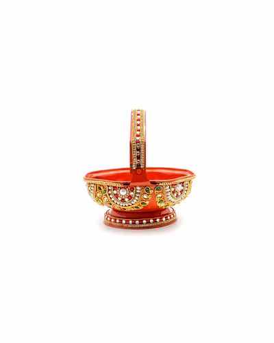 Sri Rudra Decorative Steel Pooja Basket-4