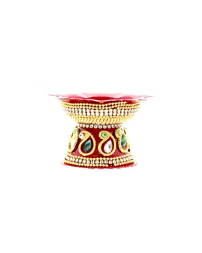 Sri Rudra Decorative Steel Diyas (Pack of 2)-8906101492190