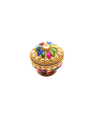 Sri Rudra Decorative Kunkam &amp; Haldi Box-8906101492329