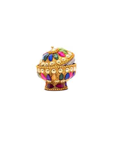 Sri Rudra Decorative Kunkam &amp; Haldi Box-2