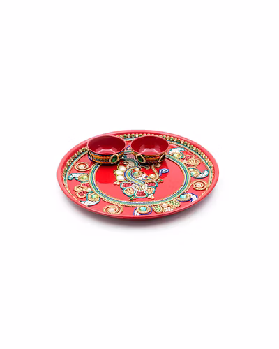 Sri Rudra Decorative Steel Plate Set Semi-4