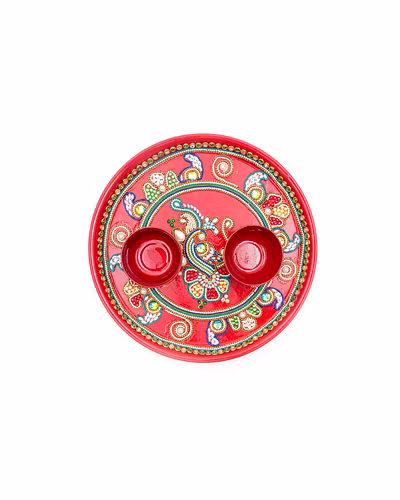 Sri Rudra Decorative Steel Plate Set Semi-8906101492244