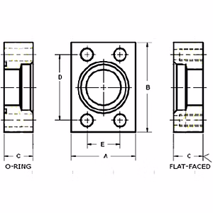 SAE Rectangle socket weld flange 3000 Series