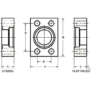 SAE Rectangle socket weld flange  6000 Series
