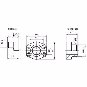 SAE BUTT WELD FLANGE - STRAIGHT-6000 Series