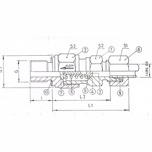 Check Valve Tube End To Port - Rhz