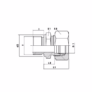 MALE CONNECTOR WITH ELASTOMERIC SEAL - GE-ED