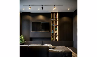 Black PU MATT TV UNIT