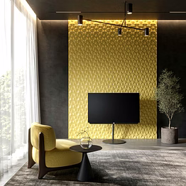 golden highlight tv unit