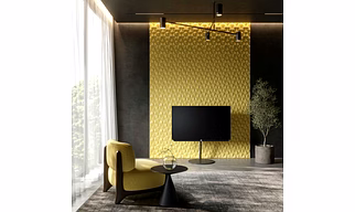 Golden highlight TV Unit
