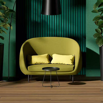 Parrot green 2 Seater Sofa-SOF4MTL03