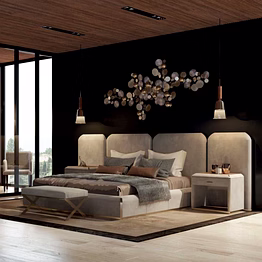 premium suede fabric bed