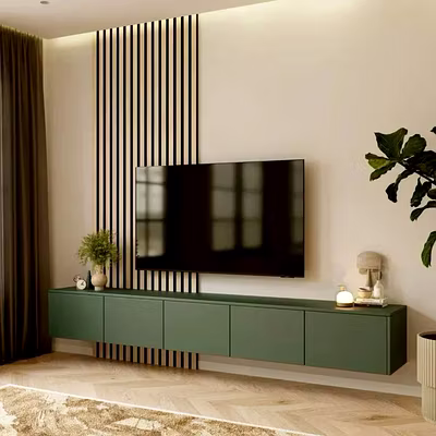 Modular TV Unit with Louvers-MTVUPU01