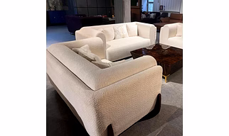 Soft Suede fabric sofa- Creme color